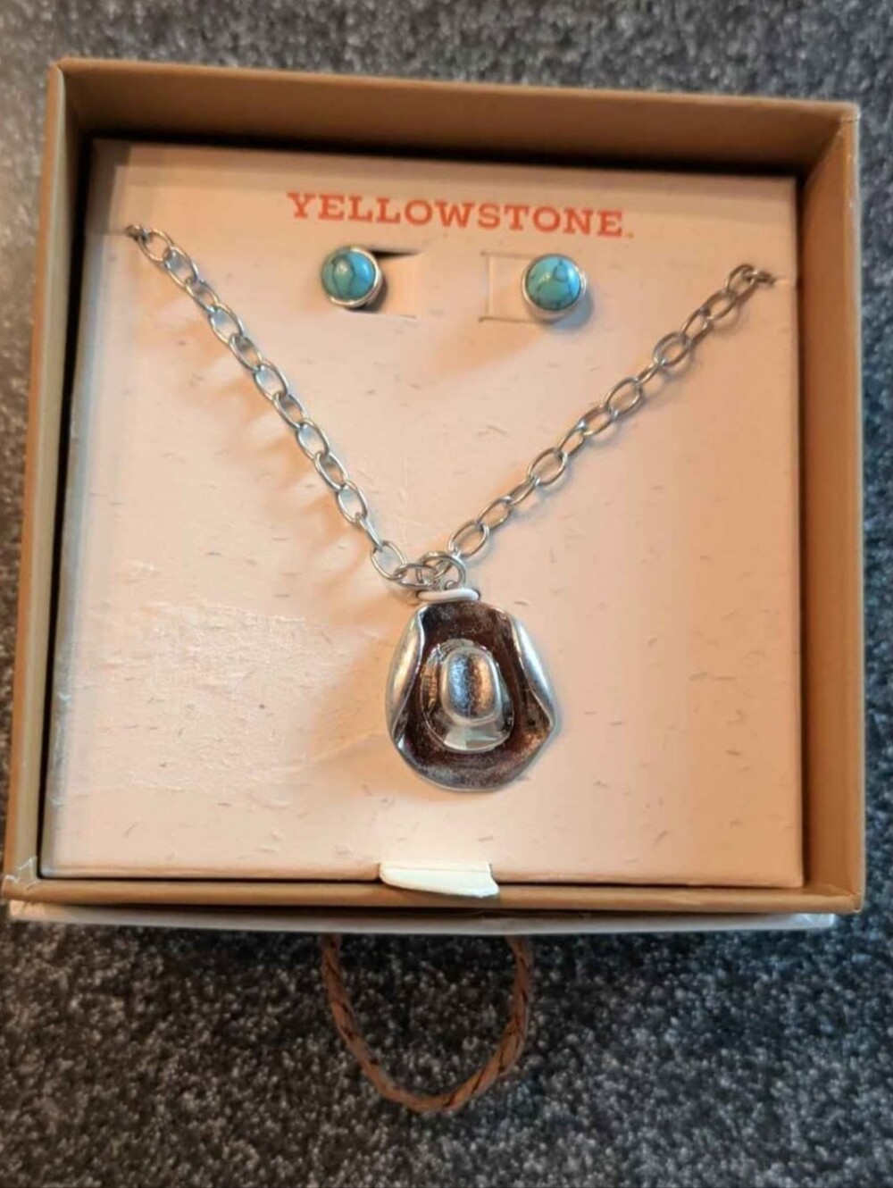 Yellowstone Necklace And Earring Set. New!